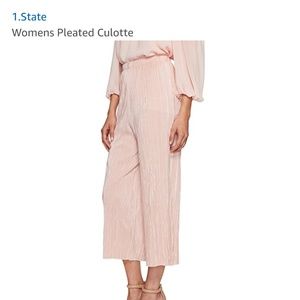 1.state pleated colotte Rosy Flush Pink pants